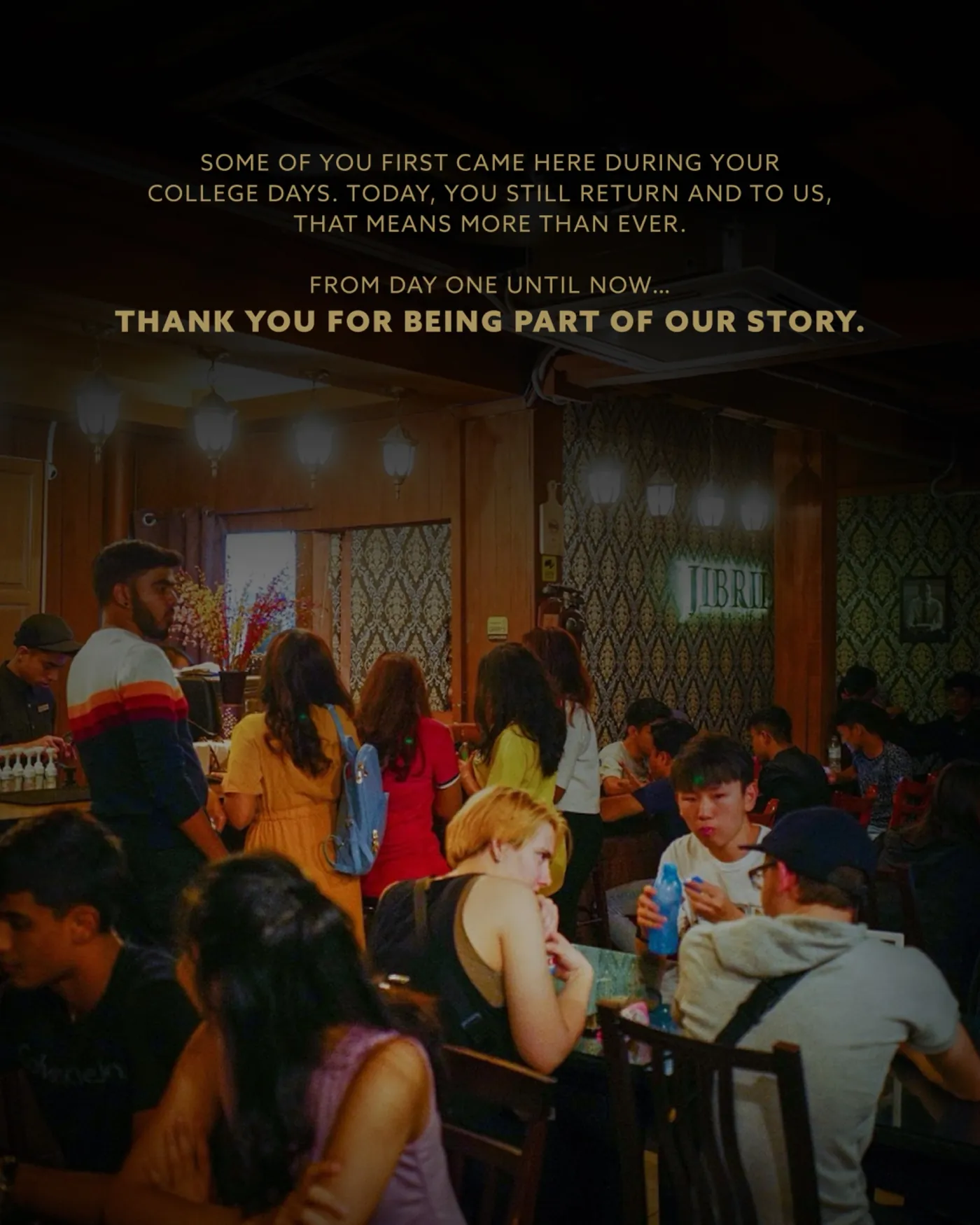 Communal table at a JIBRIL outlet