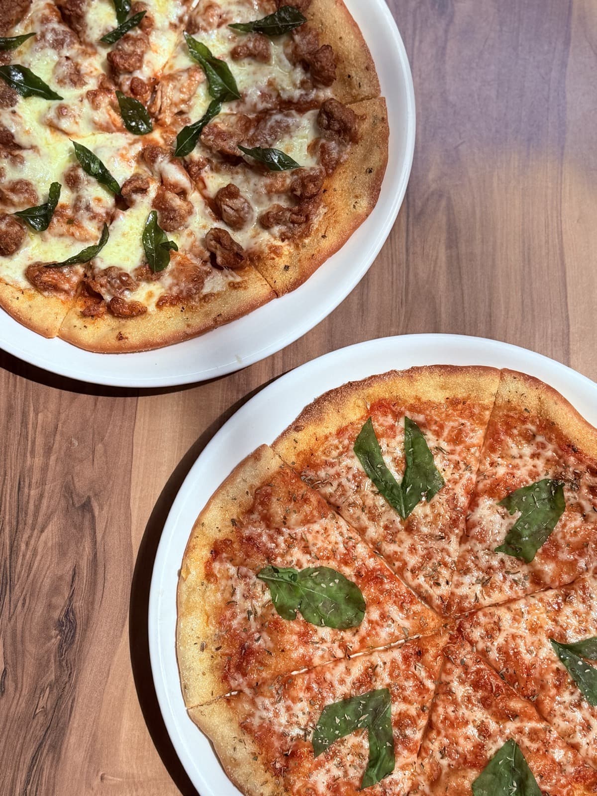 Thin-crust pizzas